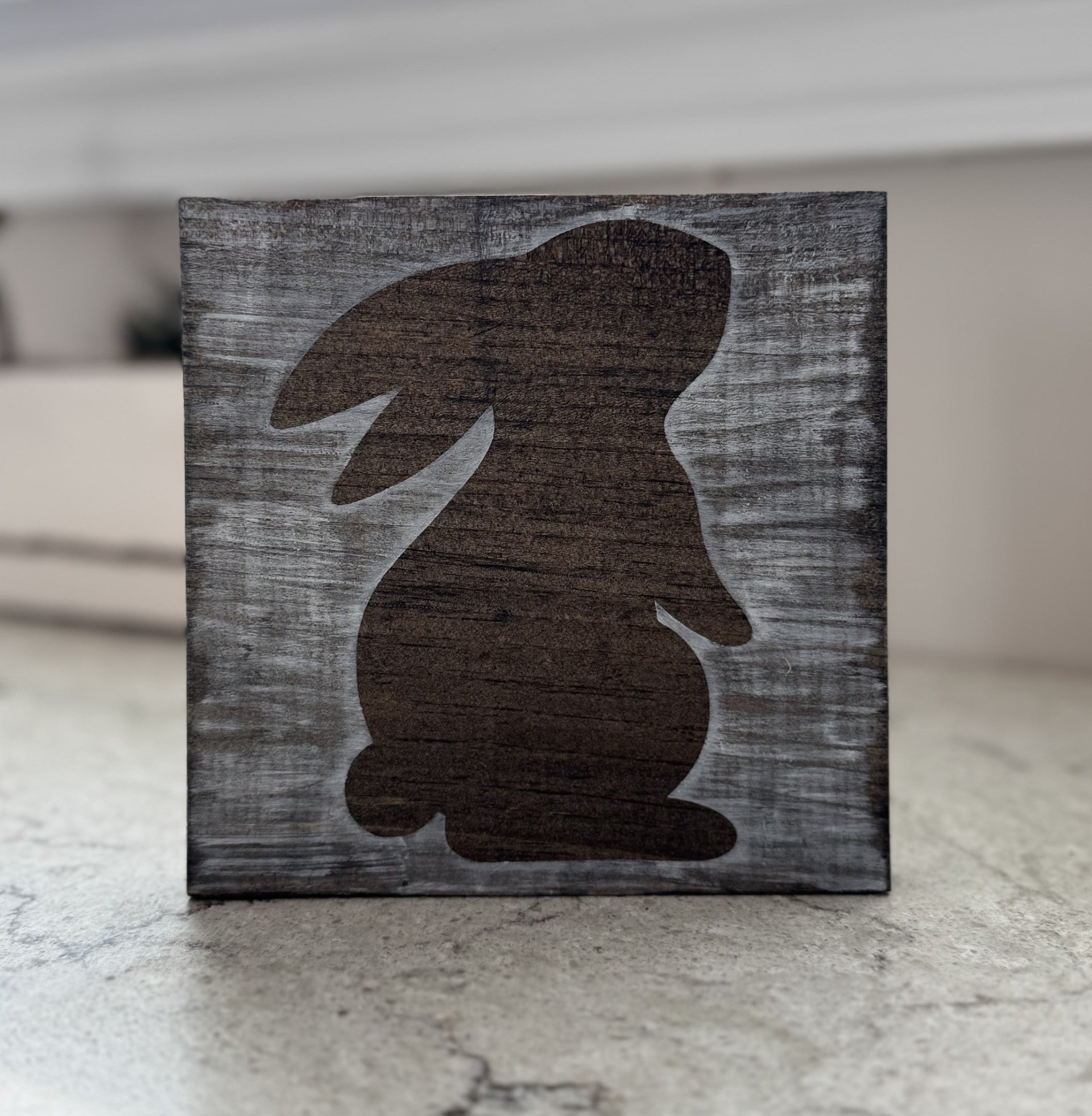 Distressed Bunny Shelf Sitter