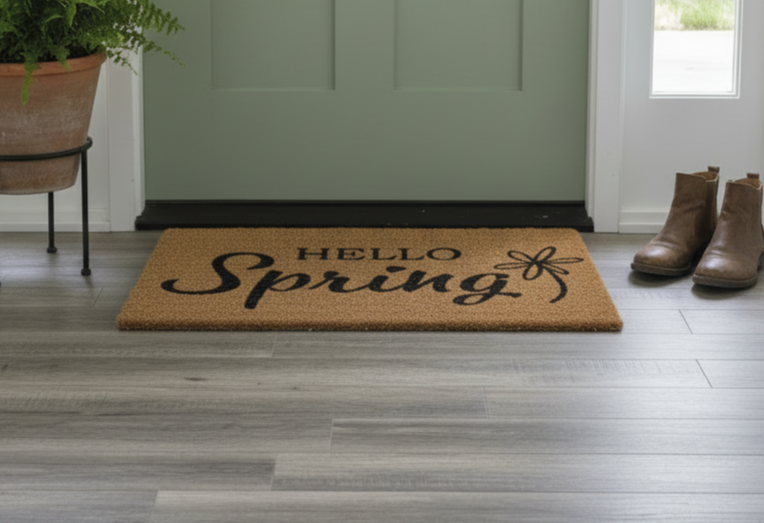 "Hello Spring" Door Mat