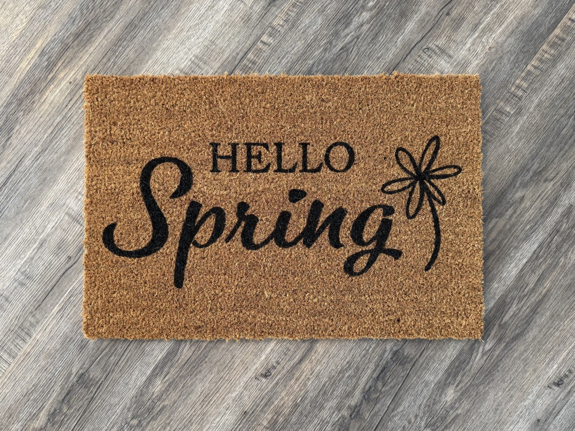 "Hello Spring" Door Mat